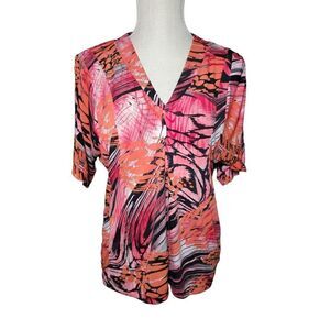 Notations Colorful Designs Top, Women's Blouse